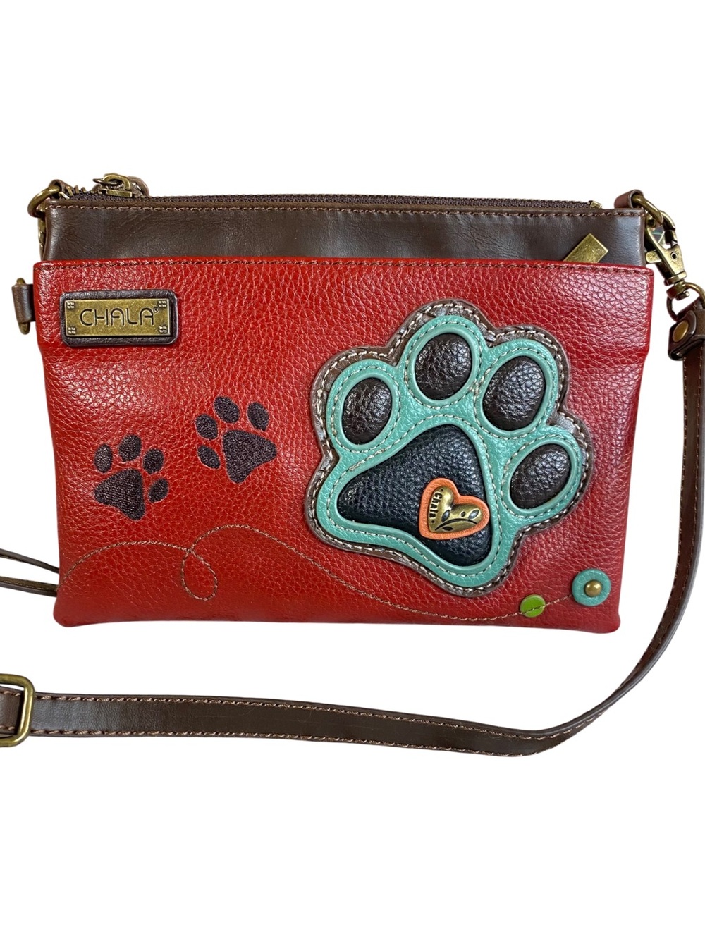 Chala Mini Crossbody Handbags Paw Print Dog Mom Dog Lovers Convertible Straps